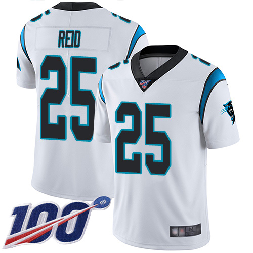 Carolina Panthers Limited White Youth Eric Reid Road Jersey NFL Football #25 100th Season Vapor Untouchable->youth nfl jersey->Youth Jersey
